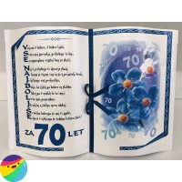 Posvetilo v obliki knjige za 70 let - Modra
